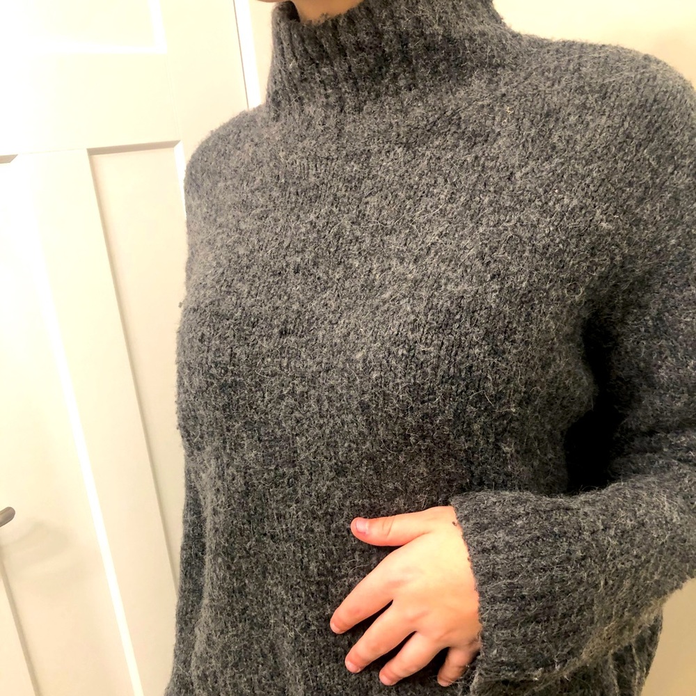 S H&M dark grey turtle neck sweater